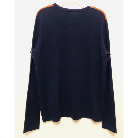 Merona Cardigan Sweater XXL Colorblock Navy Brown - Picture 2 of 2